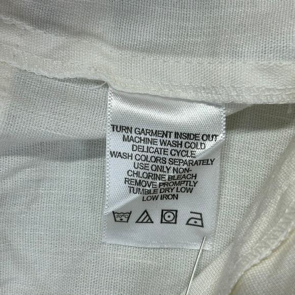 Boston Design Studio Linen Blend Shorts Womens 6 Ecru 28" W Semi Sheer 7" Inseam - Picture 5 of 16